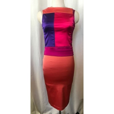 Jupe fourreau corail (XS)