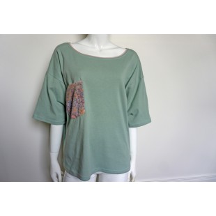 T-shirts a poche en coton vert super confortable...