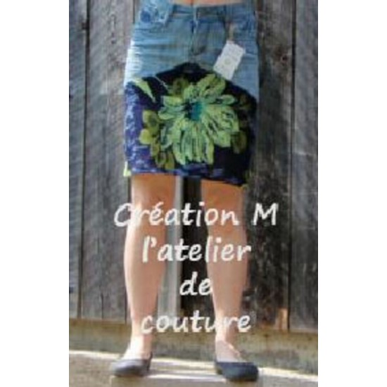 Jupe jeans marine (Petite)