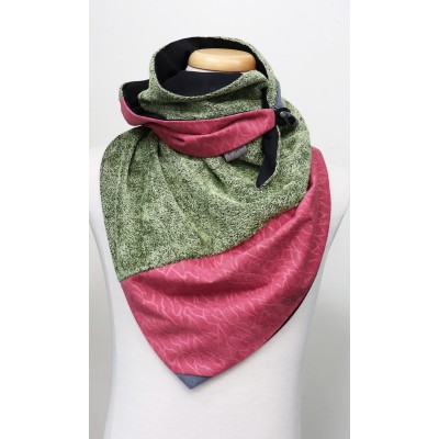 Foulard style chèche doublé