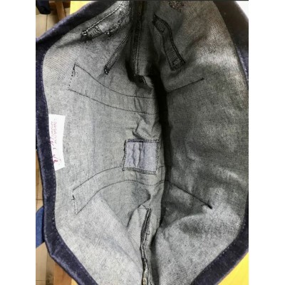 Sac cabas fourre-tout en jeans et jute recyclé