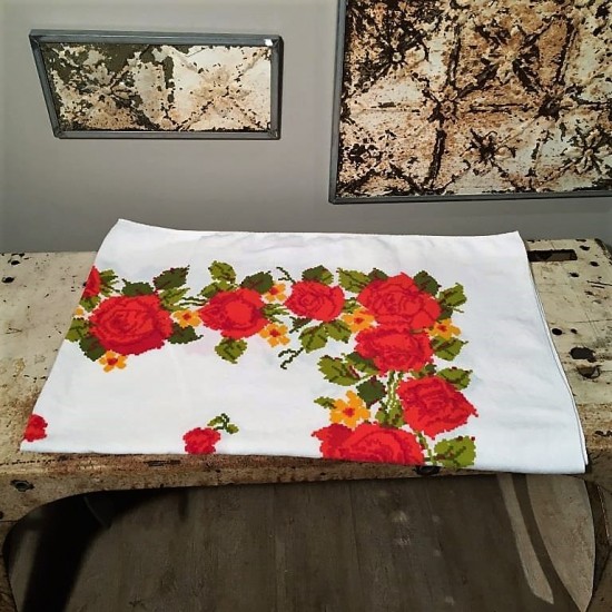 Nappe rétro en lin