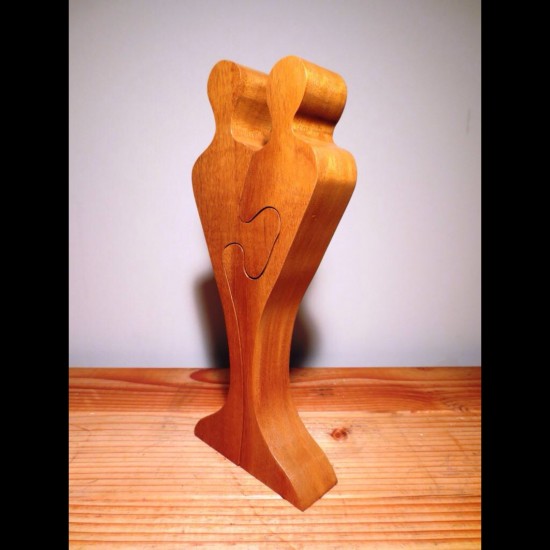 Sculpture "Casse-tête" en bois