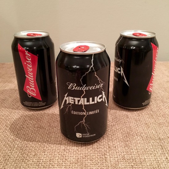 3 Canettes Budweiser Metallica