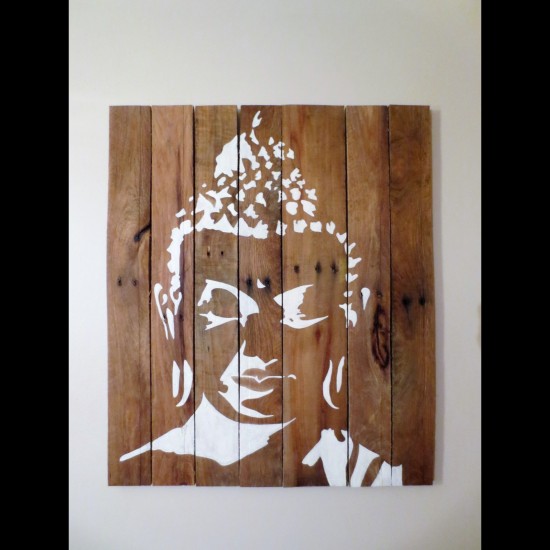 Tableau ''Bouddha'' sur bois