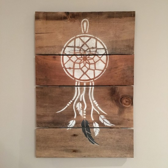 Tableau ''Capteur de rêve'' sur bois