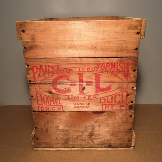 Caisse et bidon de diluant 5 gallons