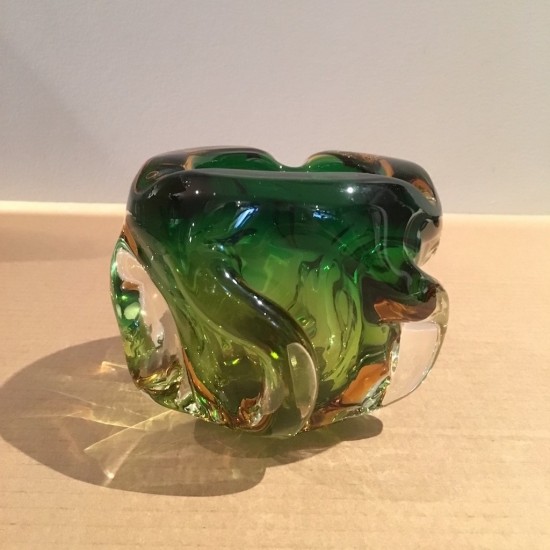 Cendrier en verre soufflé