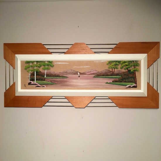 Tableau vintage d'un paysage