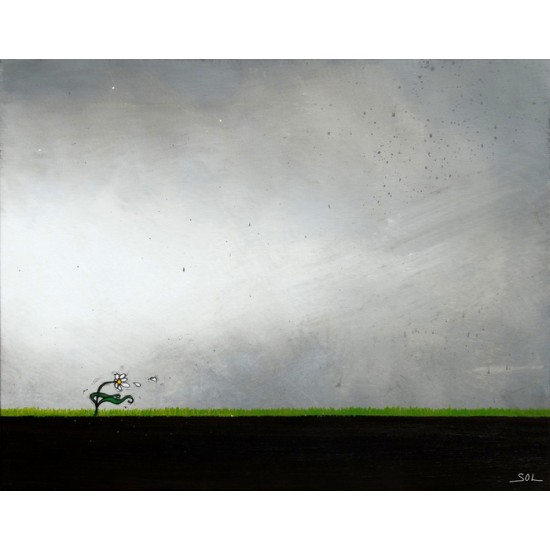 Reproduction de la toile "Fleur soufflée" de Marie-Sol St-Onge