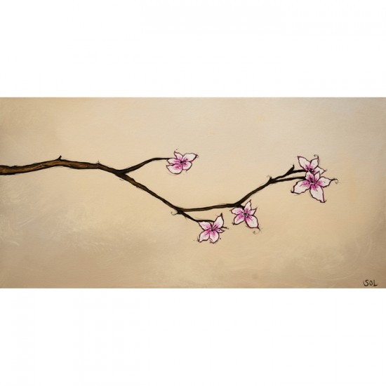 Reproduction de la toile "Branche en fleur" de Marie-Sol St-Onge