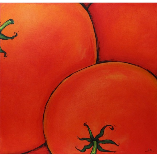 Reproduction de la toile "Tomates" de Marie-Sol St-Onge