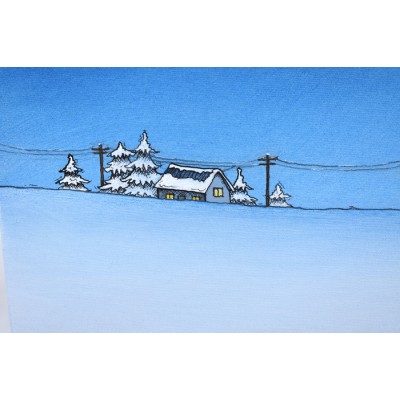 Reproduction de la toile "Isolement connecté" de Marie-Sol St-Onge