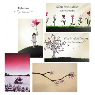 Cartes de souhaits, collection « Je t'aime! » 