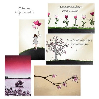 Cartes de souhaits, collection « Je t'aime! » 