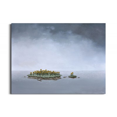 Reproduction de la toile "Les îles aux tournesols" de Marie-Sol St-Onge