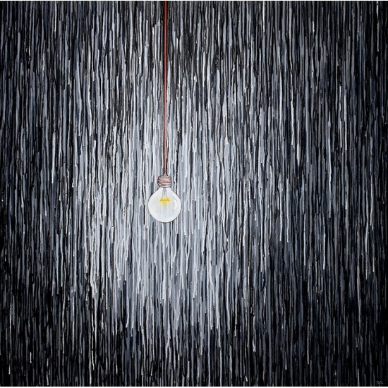 Reproduction de la toile "Lumière dans l'obscurité" de Marie-Sol St-Onge
