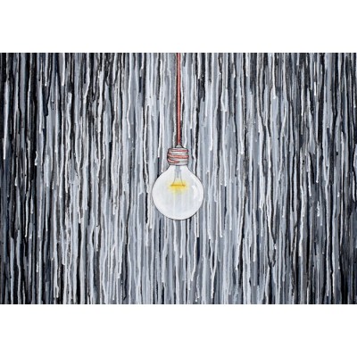 Reproduction de la toile "Lumière dans l'obscurité" de Marie-Sol St-Onge