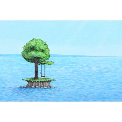 Reproduction de la toile "La balançoire" de Marie-Sol St-Onge