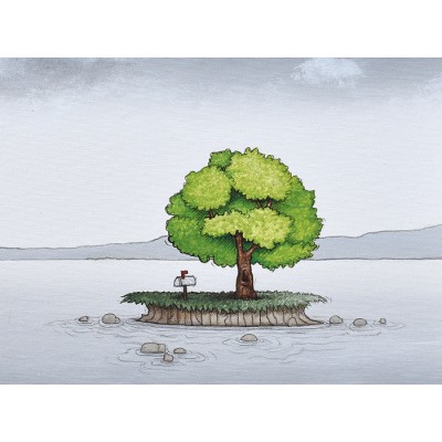 Reproduction de la toile "La boîte aux lettres" de Marie-Sol St-Onge