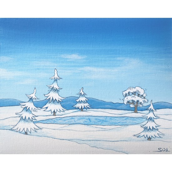 Reproduction "La patinoire" de Marie-Sol St-Onge