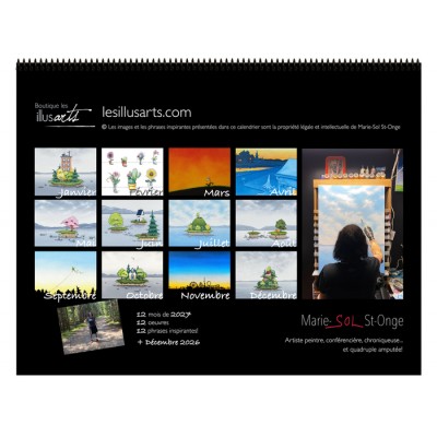 Calendrier 2027 de Marie-Sol St-Onge