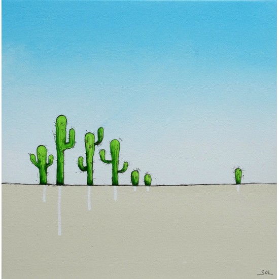 Reproduction de la toile "Les cactus" de Marie-Sol St-Onge
