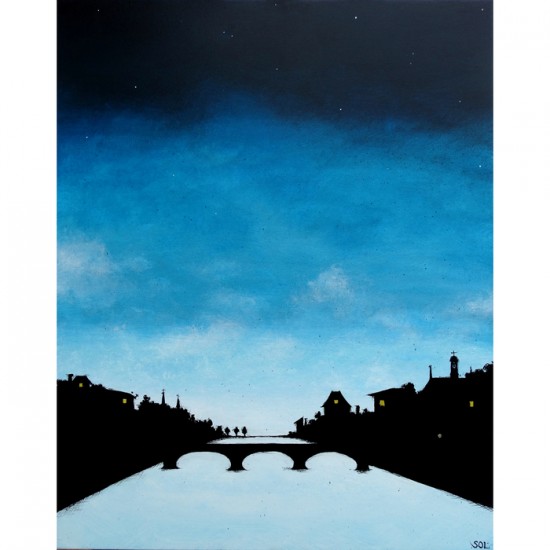 Reproduction de la toile "Pont de Paris" de Marie-Sol St-Onge