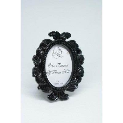 Cadre Photo Mini Rond  Noir 2 x 3