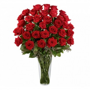 Bouquet de 36 roses rouges
