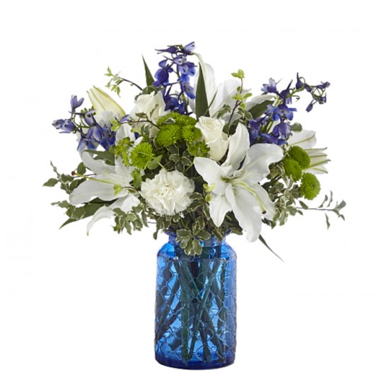 Bouquet de fleurs Baby Blue Moon