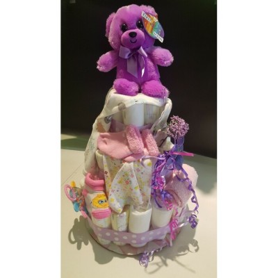Gâteau de couches pour bébé fille