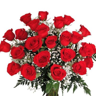 Bouquet de 24 roses rouges