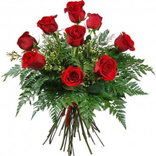 Bouquet de 9 roses rouges