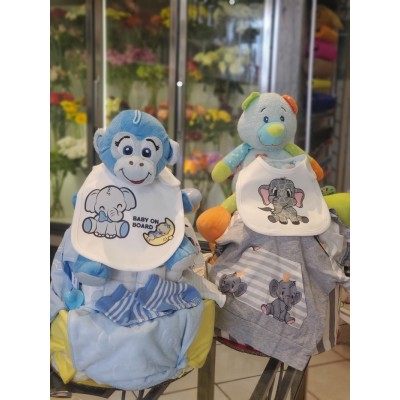 Gâteau de couches pour bébé garçon