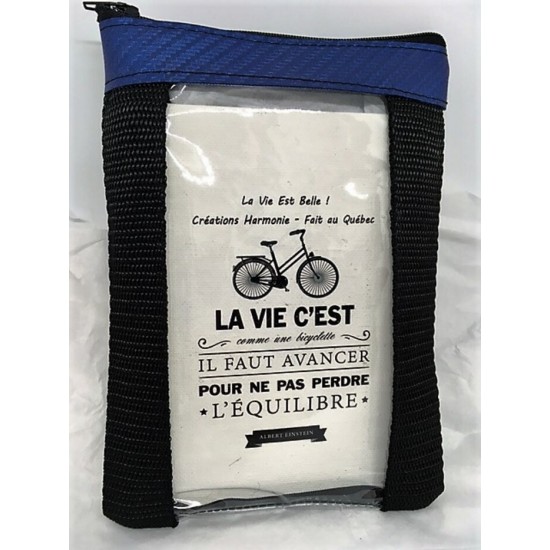 Sac de guidon pour vélo - bleu métallique