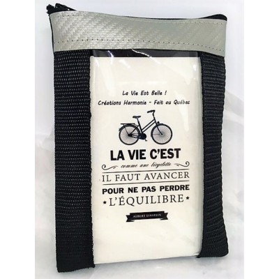 Sac de guidon pour vélo - gris métallique