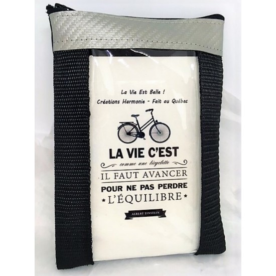 Sac de guidon pour vélo - gris métallique