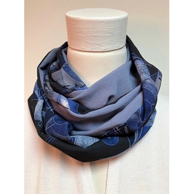 Foulard bleu jeans et noir