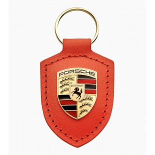 Porte-clés écusson Porsche  - Orange Lave
