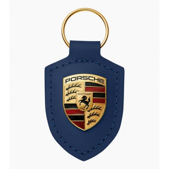 Porte-clés écusson Porsche  - Bleu