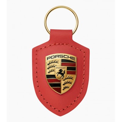 Porte-clés écusson Porsche  - Rouge
