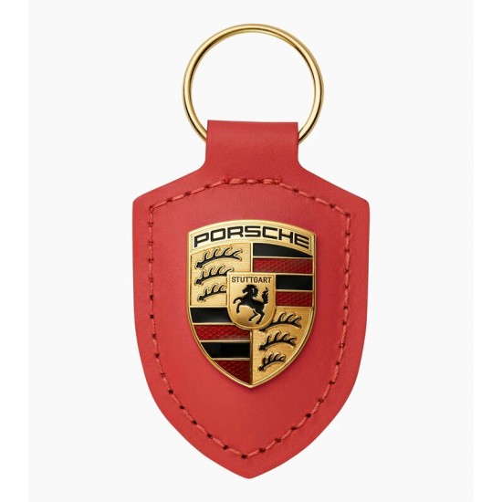 Porte-clés écusson Porsche  - Rouge
