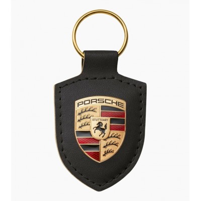 Porte-clés écusson Porsche  - Noir