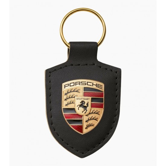 Porte-clés écusson Porsche  - Noir