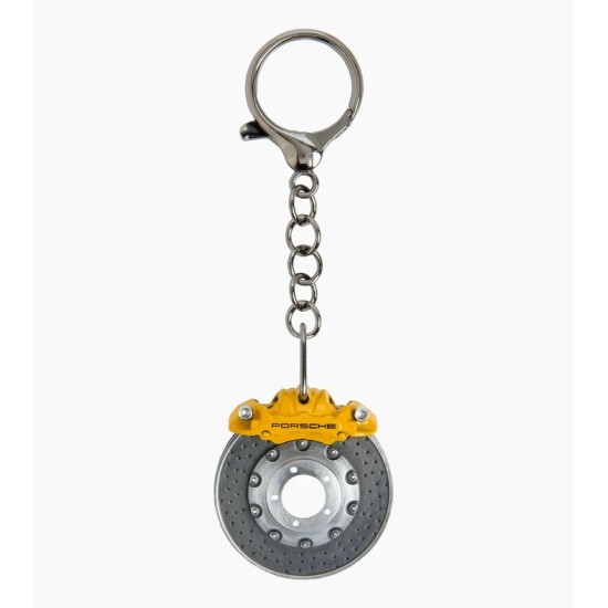 Porte-clés Porsche  - Disque de frein jaune