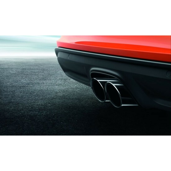 Échappement sport / avec embouts Noir chrome
