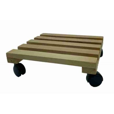 2 Plateaux en bois sur roues pour plante
