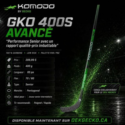 GKO 400S AVANCÉ — Bâton Senior Avancé KOMODO...