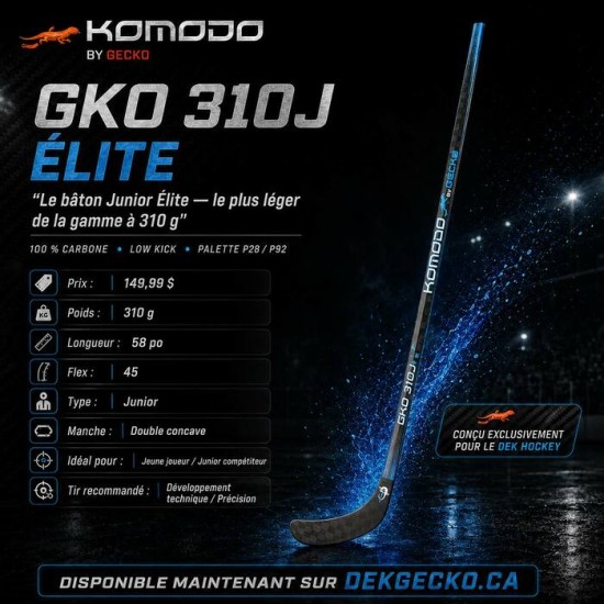 GKO 310J ÉLITE — Bâton Junior Élite KOMODO by GECKO